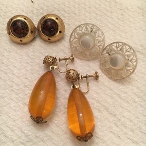 Bundle of VINTAGE Clip On Earrings